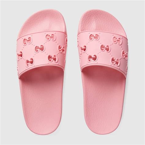 pink rubber gucci slides|gucci flip flops clearance.